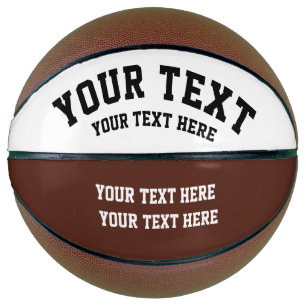 Personalised Custom Text Brown Basketball