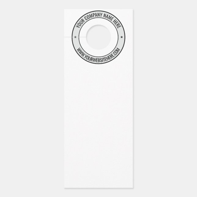 Personalised Custom Text Business Door Hanger (Front)