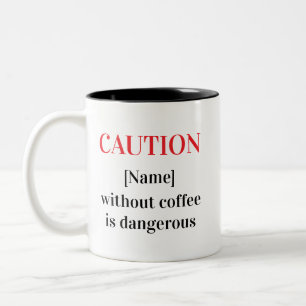 Personalised Custom Text Coffee Lover Two-Tone Coffee Mug