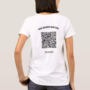 Personalised Custom Text Company QR Code T-Shirt