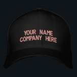 Personalised Custom Text Embroidered Baseball Cap<br><div class="desc">Easy Personalised Promotional Embroidered Baseball Caps with Custom Text - Add Your Text - Name - Company / Number / Letter / Slogan - Tagline / or Website , Phone , E-mail , Social Media Handle / Logo / More - Choose Your Colour / Size / Fonts - Make your...</div>