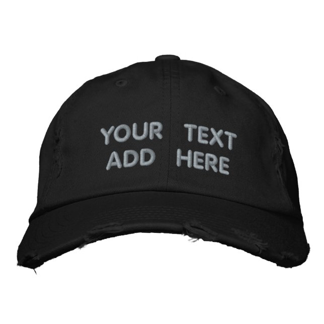 Personalised Custom Text Hat Your Embroidered Cap (Front)