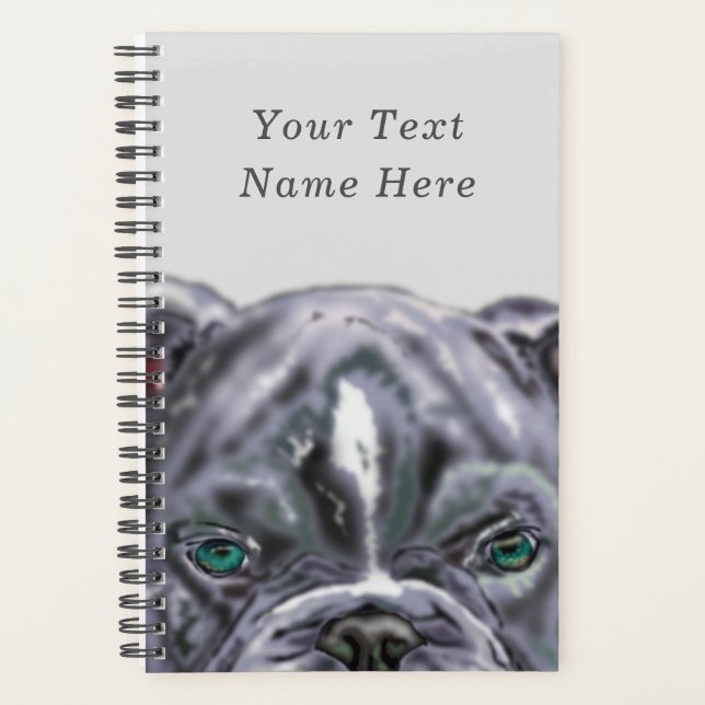 Personalised Custom Text Planner with Pet Dog (Front)