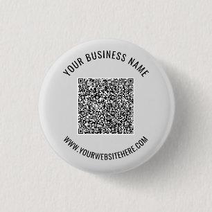 Personalised Custom Text QR Code Button Example