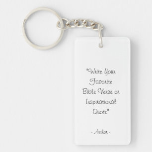 Personalised Custom Text quote Key Ring