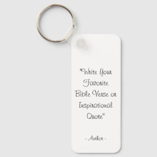 Personalised Custom Text quote Key Ring