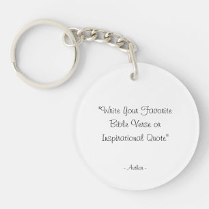 Personalised Custom Text quote Key Ring
