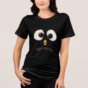 Personalised Custom Text Surprised Funny Eyes Tri-Blend Shirt