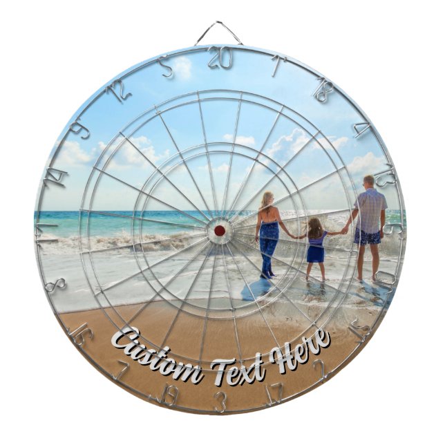 Personalised Custom Text Your Photo Dart Board (Front)
