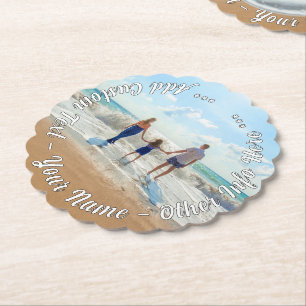 Personalised Custom Text Your Photo Paper Coaster