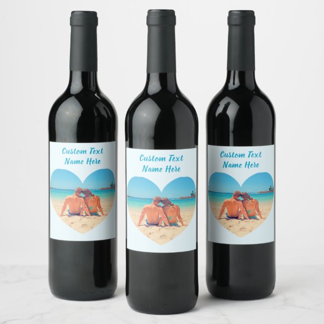 Personalised Custom Text Your Photo Wine Labels (Bottles)