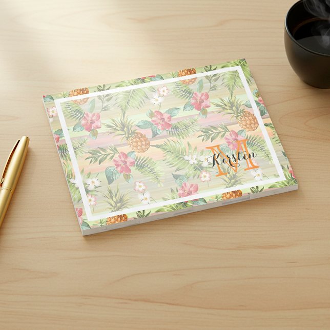 Personalised Custom Tropical Fruit Floral Pattern Post-it Notes (Creator Uploaded)