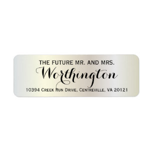 Personalised Custom Wedding Future Mr and Mrs Return Address Label