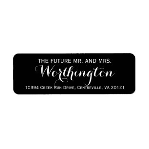 Personalised Custom Wedding Future Mr and Mrs Return Address Label