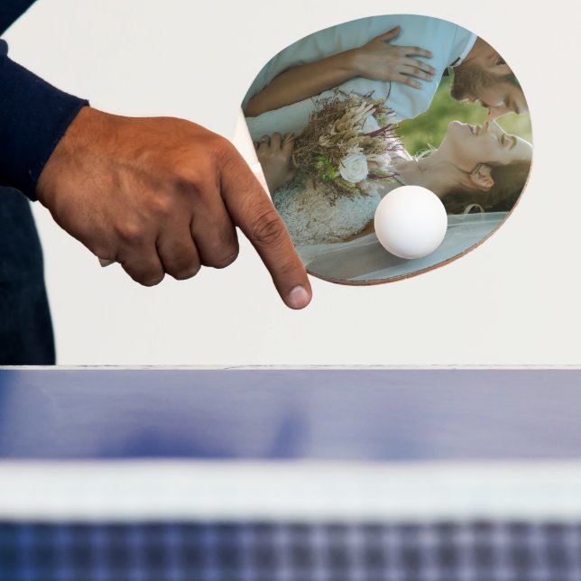Personalised Custom Wedding Image Ping Pong Paddle (Insitu)