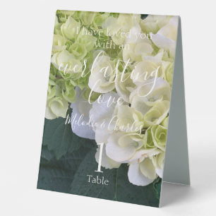 Personalised Custom White Hydrangea Wedding Love 