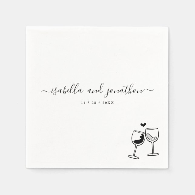Personalised Custom Wine Tasting Themed Napkins (Front)