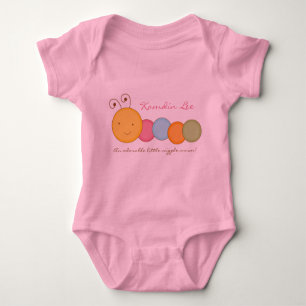 Personalised Custom Worm Baby One Sie Body Suit Baby Bodysuit