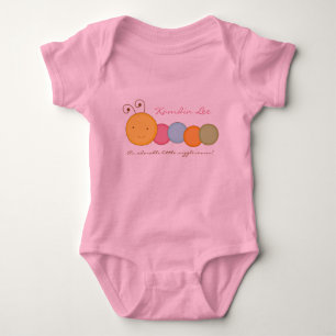 Personalised Custom Worm Baby One Sie Body Suit Bodysuit