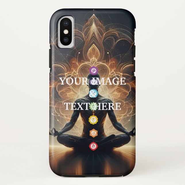 Personalised Custom Yoga Chakras Your Own Photo Case-Mate iPhone Case (Back)
