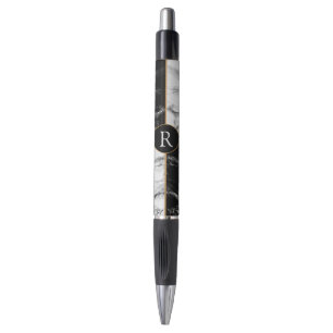 Personalised Custom Your Letter Pen Marble Stone