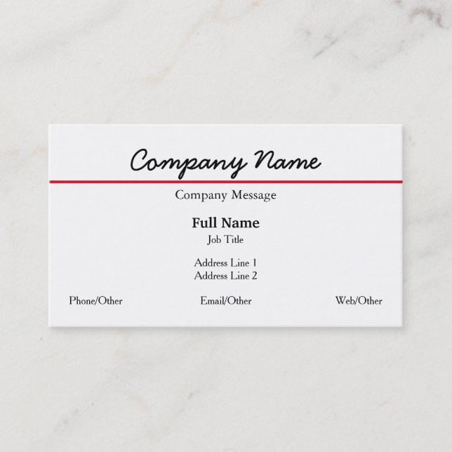 Personalised Custom Your Own Business Card (Front)