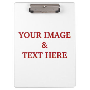 Personalised Custom Your Own Image,Logo & Text Clipboard
