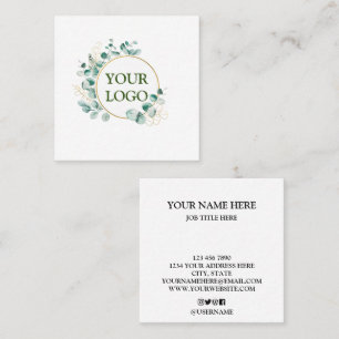 Personalised Custom Your Own Logo Square Business Card