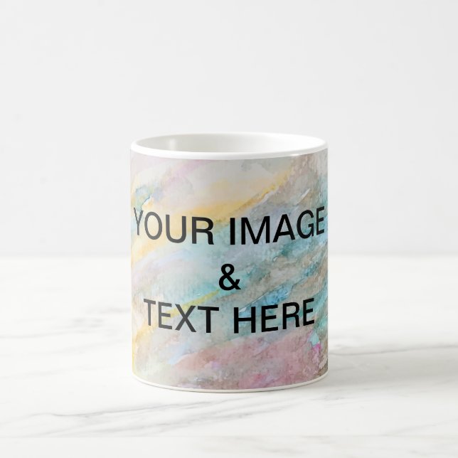 Personalised Custom Your Own Photo abstract art  Coffee Mug (Center)