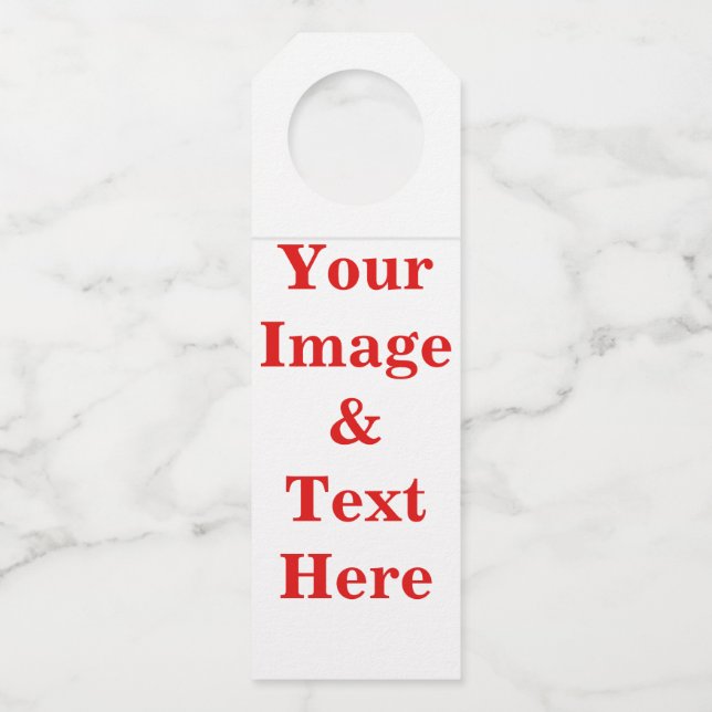 Personalised Custom Your Own Photo Bottle Tag (Front)