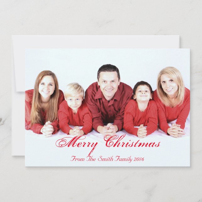 Personalised Custom Your Own Photo Christmas Holiday Card (Front)
