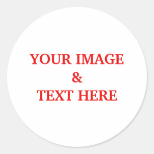 Personalised Custom Your Own Photo Classic Round Sticker