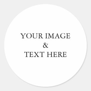 Personalised Custom Your Own Photo Classic Round Sticker