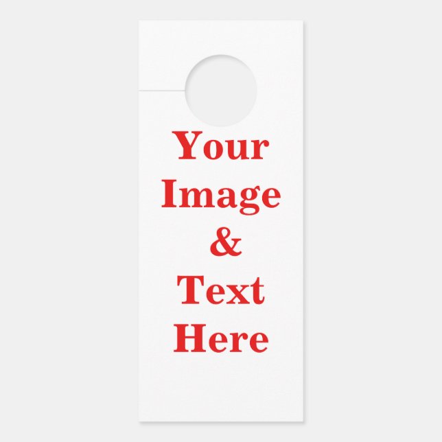 Personalised Custom Your Own Photo Door Hanger (Front)