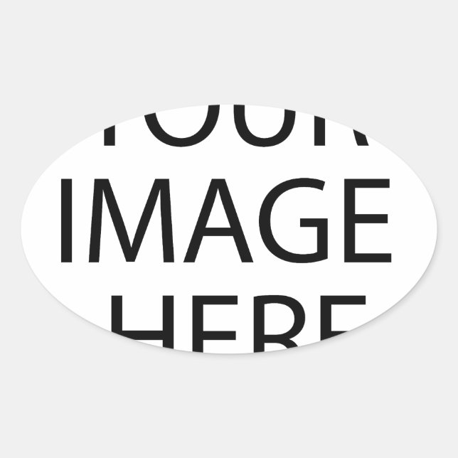 Personalised Custom Your Own Photo Oval Sticker (Front)