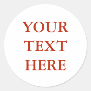 Personalised Custom Your Own Photo & Text Classic Round Sticker