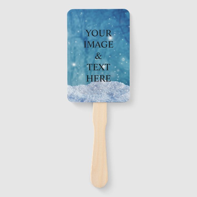 Personalised Custom Your Own Photo & Text  Hand Fa Hand Fan (Front)