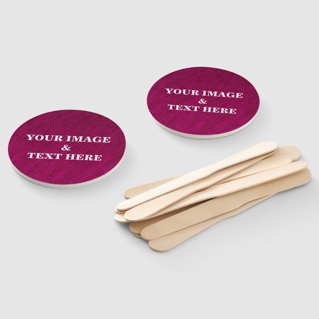 Personalised Custom Your Own Photo & Text Hand Fan (Non-assembled)