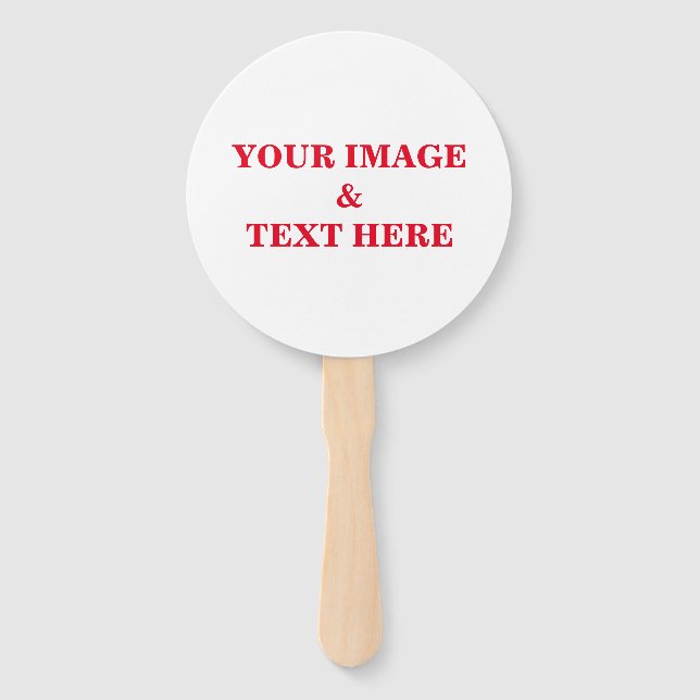 Personalised Custom Your Own Photo & Text Hand Fan (Front)