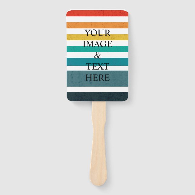 Personalised Custom Your Own Photo & Text  Hand Fan (Front)