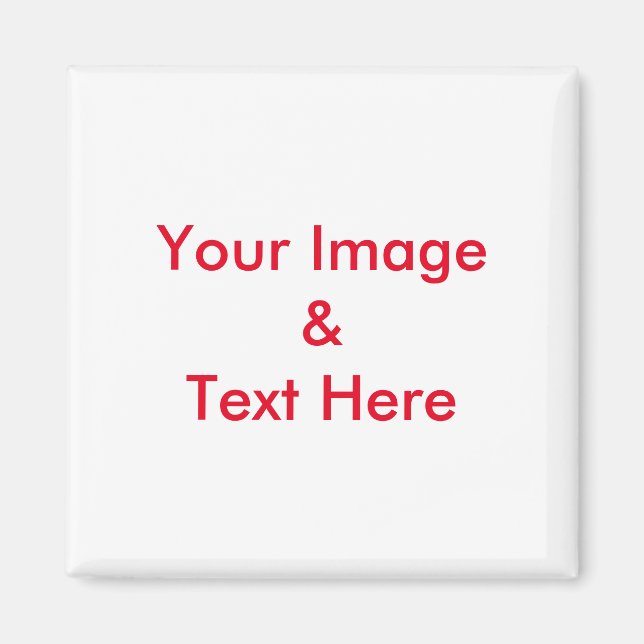 Personalised Custom Your Own Photo Text Magnet (Front)