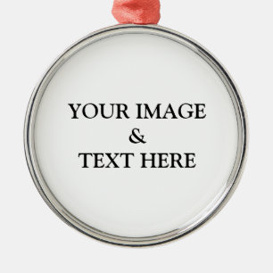 Personalised Custom Your Own Photo & Text Metal Ornament