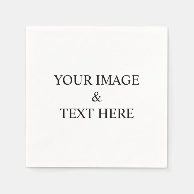 Personalised Custom Your Own Photo & Text  Napkin (Front)