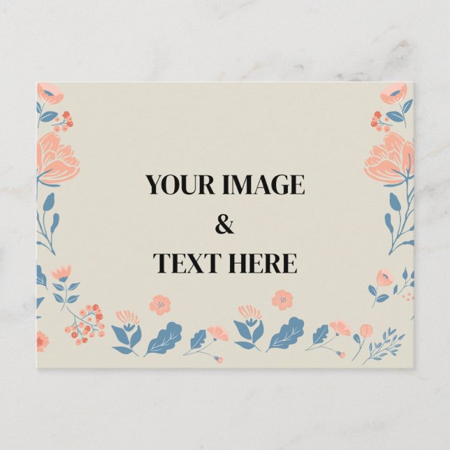 Personalised Custom Your Own Photo & Text Postcard (Front)