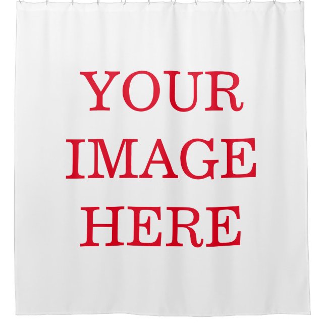 Personalised Custom Your Own Photo & Text Shower Curtain (Front)