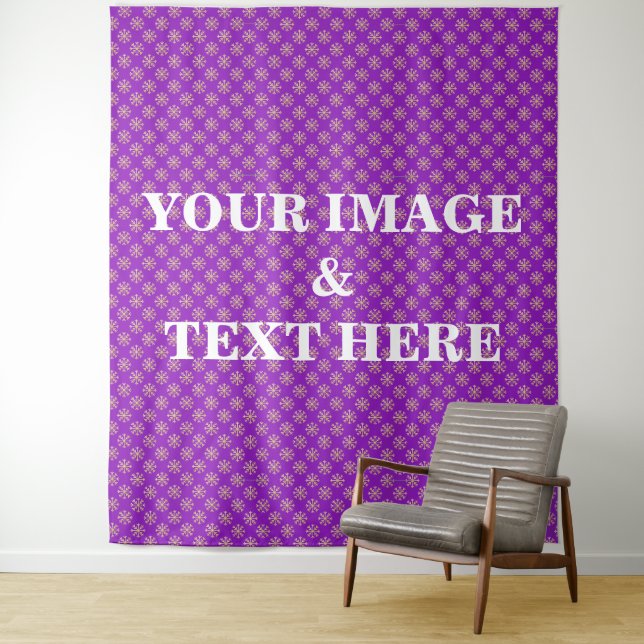 Personalised Custom Your Own Photo & Text Tapestry (In Situ)