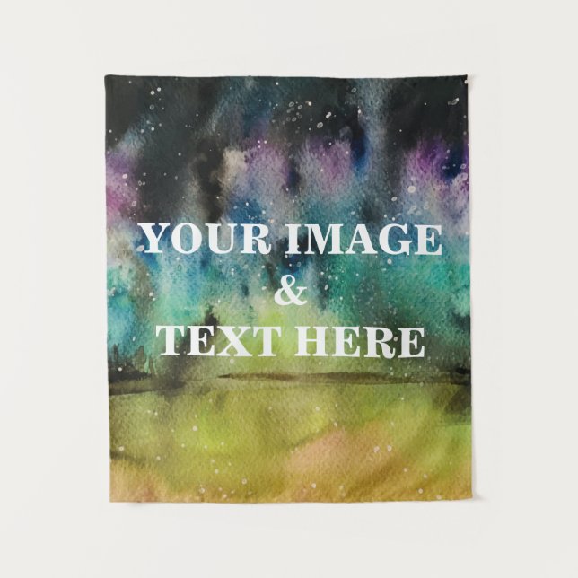 Personalised Custom Your Own Photo & Text Tapestry (Front)