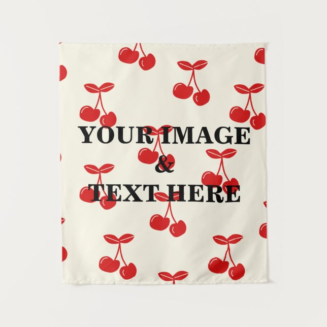 Personalised Custom Your Own Photo & Text Tapestry (Front)