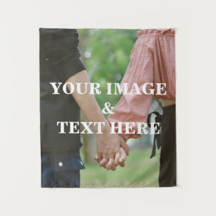 Personalised Custom Your Own Photo & Text Tapestry