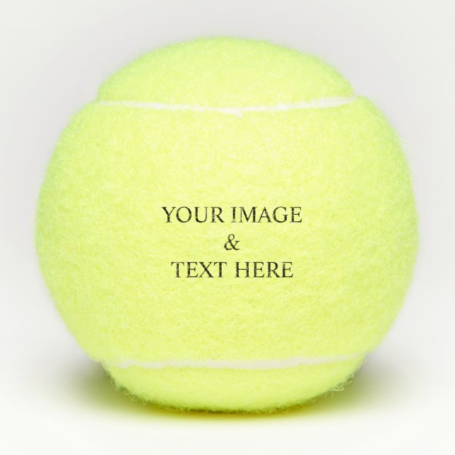 Personalised Custom Your Own Photo & Text  Tennis Balls (Front)